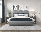 Alford Gray Queen Upholstered Platform Bed from Homelegance - Luna Furniture