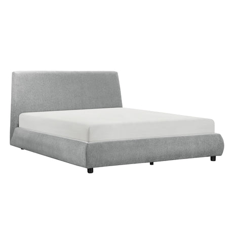 Alford Gray Full Upholstered Platform Bed from Homelegance - Luna Furniture