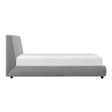 Alford Gray Full Upholstered Platform Bed from Homelegance - Luna Furniture