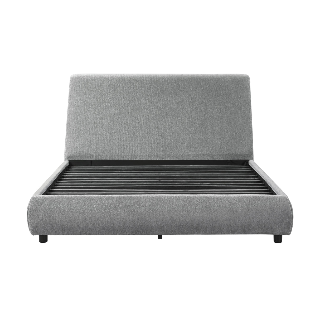 Alford Gray Full Upholstered Platform Bed from Homelegance - Luna Furniture