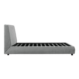 Alford Gray Full Upholstered Platform Bed from Homelegance - Luna Furniture