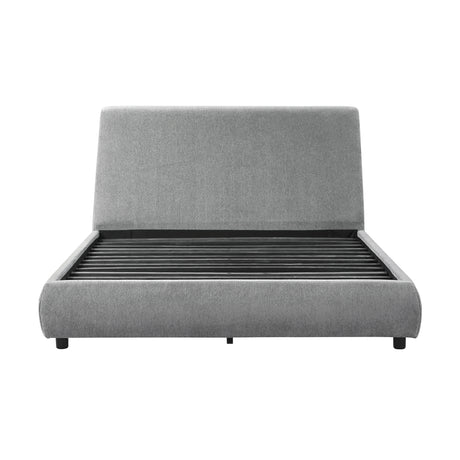 Alford Gray Eastern King Upholstered Platform Bed from Homelegance - Luna Furniture