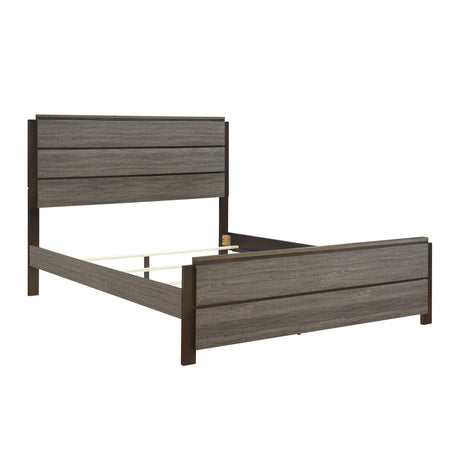 Vestavia Gray Queen Panel Bed from Homelegance - Luna Furniture