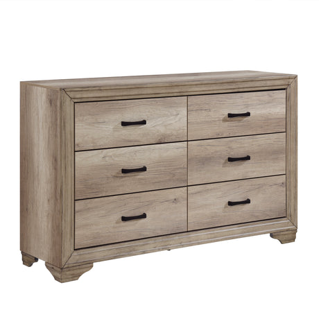 Lonan Natural 4-Piece Youth Bedroom Set (Twin Bed, Nightstand, Dresser, Mirror) from Homelegance - Luna Furniture