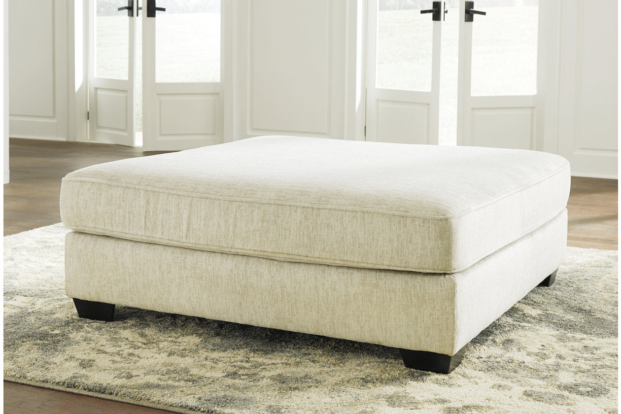Rawcliffe Parchment Oversized Accent Ottoman from Ashley - Luna Furniture
