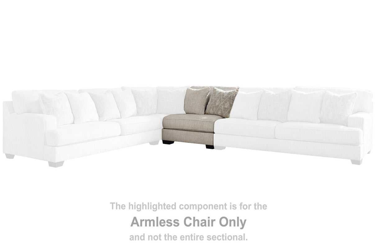 Rawcliffe Parchment Armless Chair from Ashley Furniture - Luna Furniture