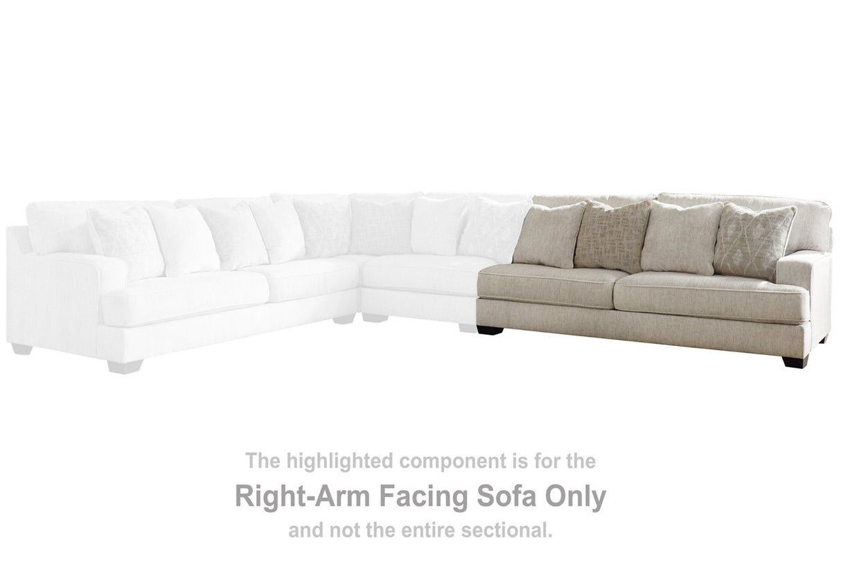 Rawcliffe Parchment Right-Arm Facing Sofa from Ashley Furniture - Luna Furniture