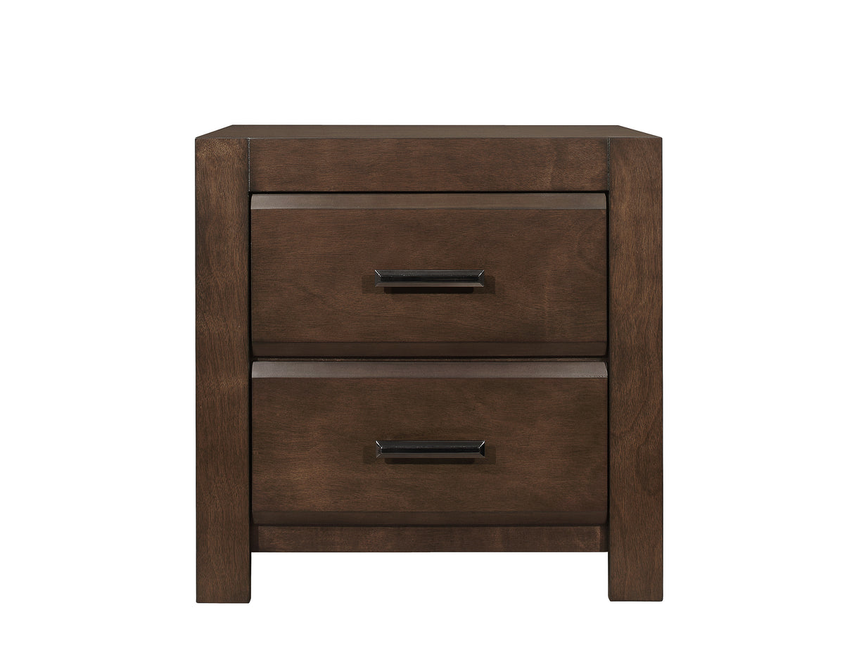 Erwan Espresso 4-Piece Bedroom Set (Queen Bed, Nightstand, Dresser, Mirror) from Homelegance - Luna Furniture