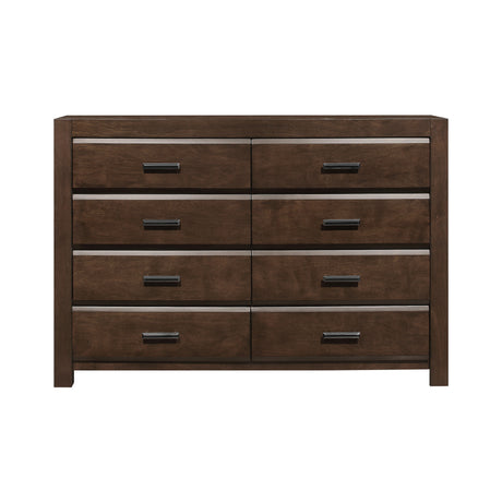 Erwan Espresso 4-Piece Bedroom Set (Queen Bed, Nightstand, Dresser, Mirror) from Homelegance - Luna Furniture