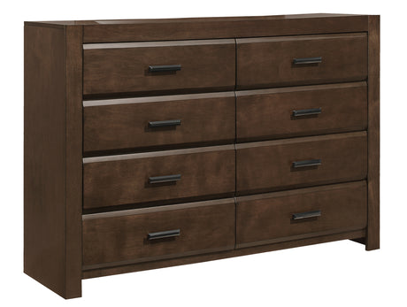 Erwan Espresso 4-Piece Bedroom Set (Queen Bed, Nightstand, Dresser, Mirror) from Homelegance - Luna Furniture