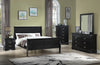 Louis Philip Black Full Sleigh Bed - Luna Furniture