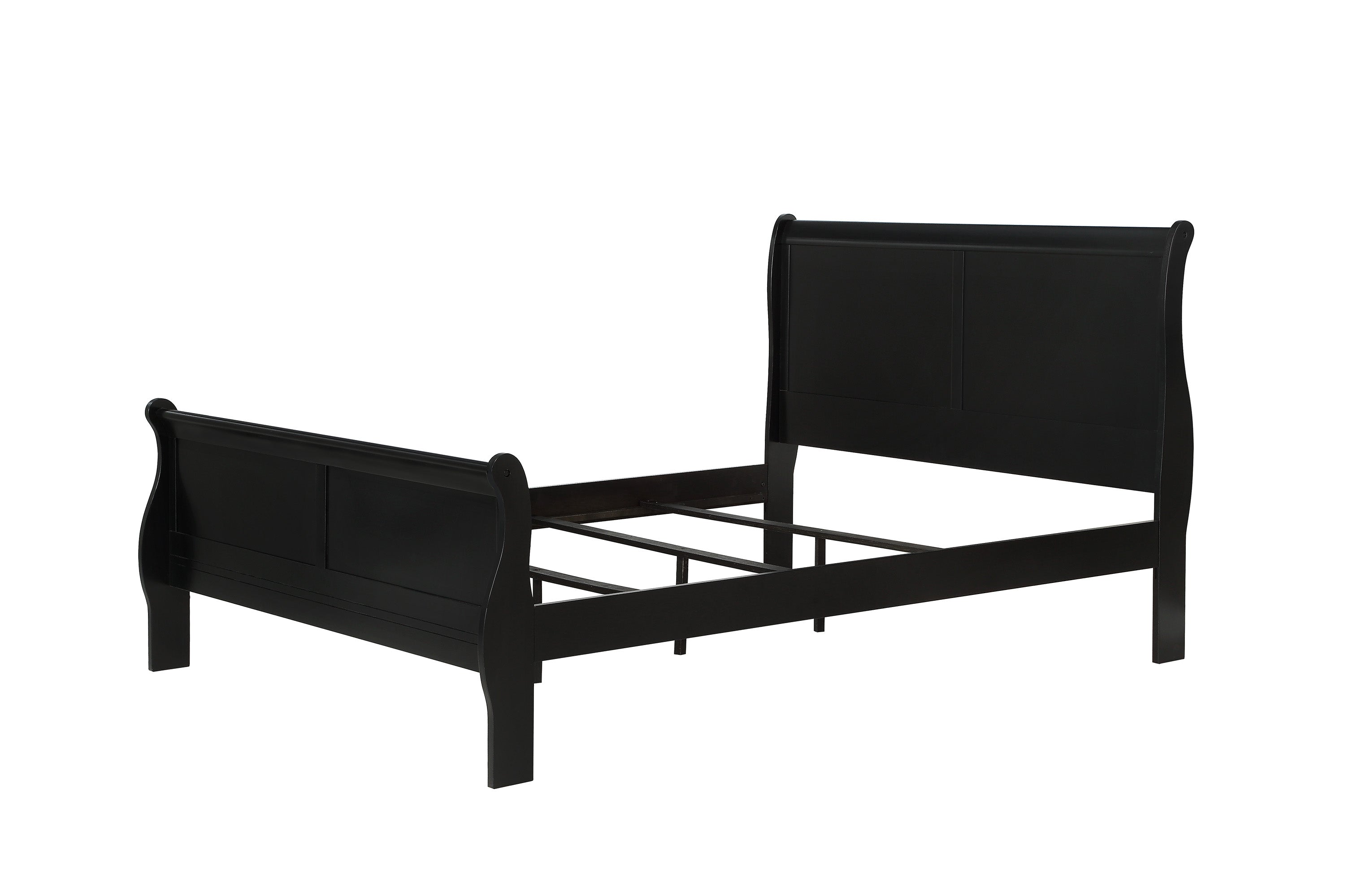 Louis Philip Black Twin Sleigh Bed from Crown Mark - Luna Furniture