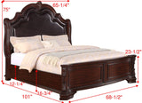 Sheffield Dark Cherry Queen Panel Bed - Luna Furniture