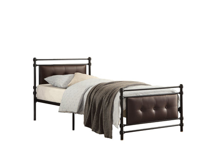 Jayla Brown Twin Metal Platform Bed | 2050 - Luna Furniture