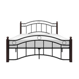 Averny Black/Brown Full Metal Platfom Bed - Luna Furniture
