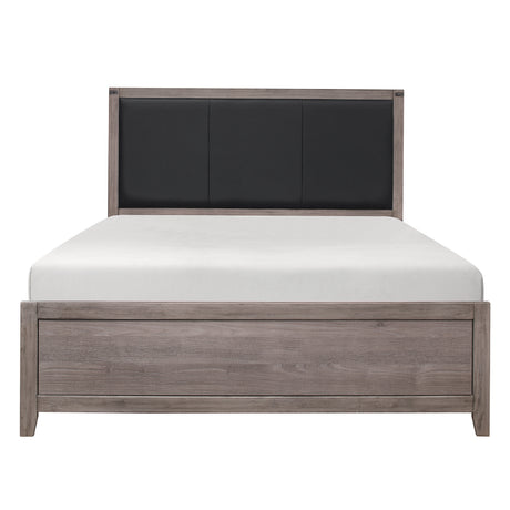 Woodrow Brownish Gray 4-Piece Bedroom Set (Queen Bed, Nightstand, Dresser, Mirror) from Homelegance - Luna Furniture