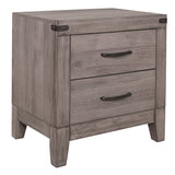 Woodrow Brownish Gray 4-Piece Bedroom Set (Queen Bed, Nightstand, Dresser, Mirror) from Homelegance - Luna Furniture