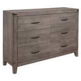 Woodrow Brownish Gray 4-Piece Bedroom Set (Queen Bed, Nightstand, Dresser, Mirror) from Homelegance - Luna Furniture
