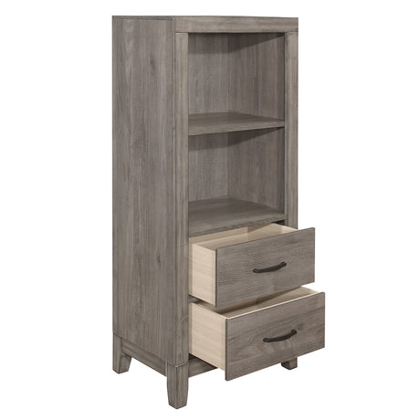 Woodrow Brownish Gray Pier/Tower Nightstand from Homelegance - Luna Furniture