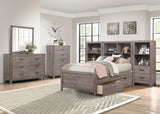 Woodrow Brownish Gray Pier/Tower Nightstand from Homelegance - Luna Furniture
