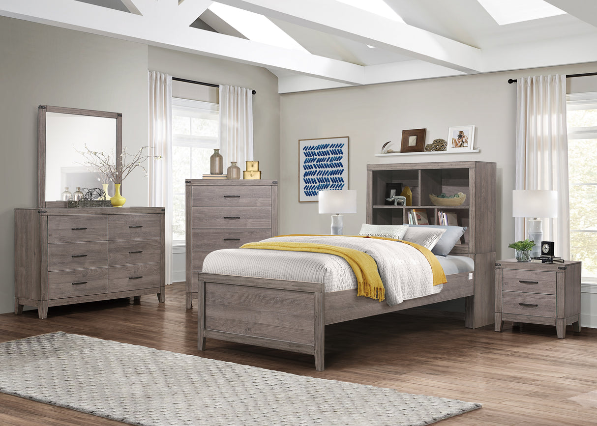 Woodrow Brownish Gray Twin Platform Bed from Homelegance - Luna Furniture