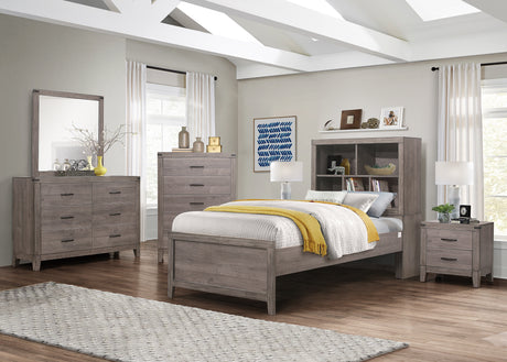 Woodrow Brownish Gray Twin Platform Bed from Homelegance - Luna Furniture