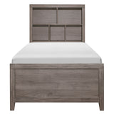 Woodrow Brownish Gray 3-Piece Twin Wall Bed Set (Twin Bed, 2x Nightstand) from Homelegance - Luna Furniture