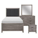 Woodrow Brownish Gray 4-Piece Youth Bedroom Set (Twin Bed, Nightstand, Dresser, Mirror) from Homelegance - Luna Furniture