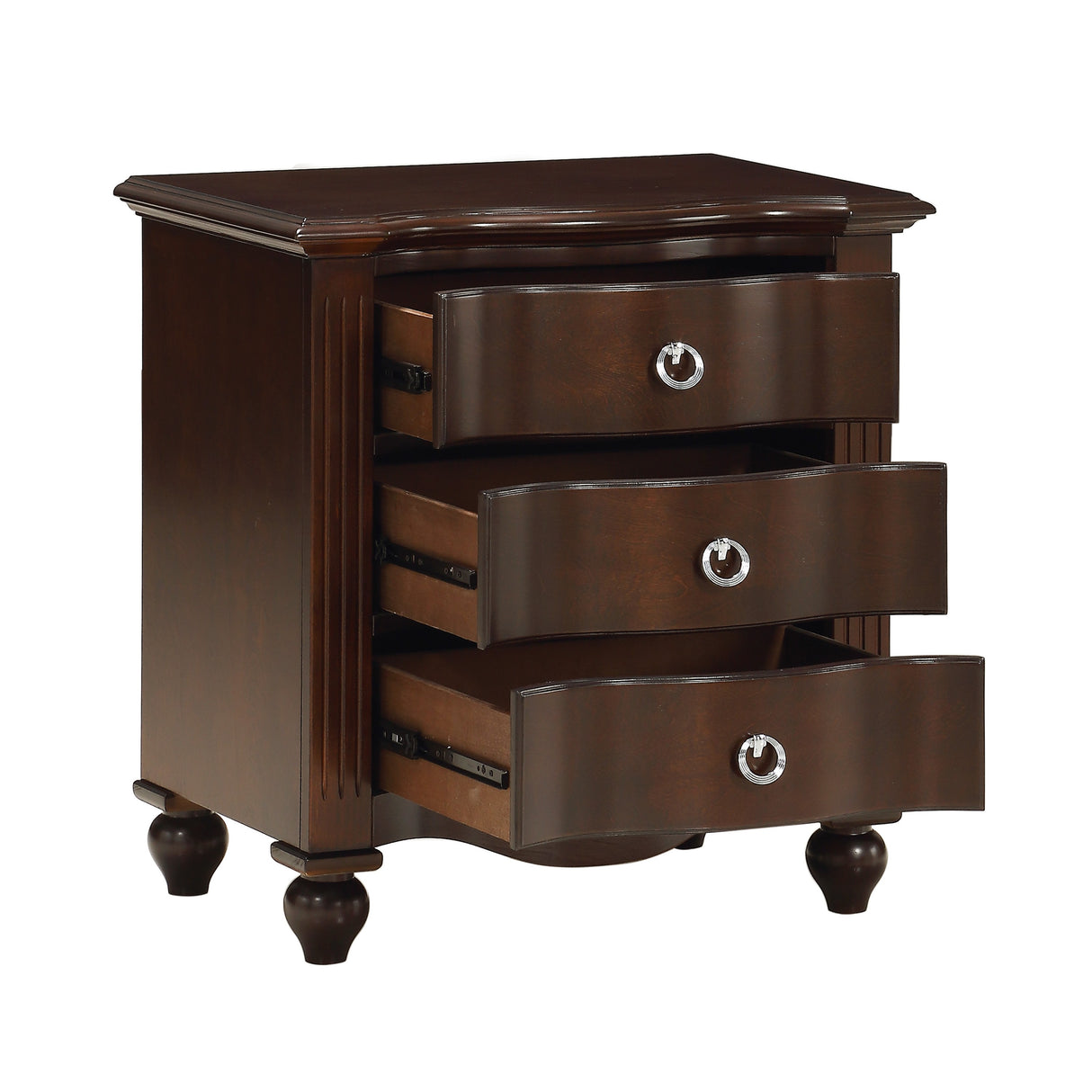 Meghan Espresso Nightstand from Homelegance - Luna Furniture