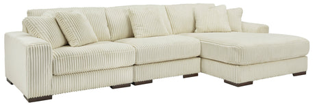 Lindyn Ivory 3-Piece RAF Chaise Sectional