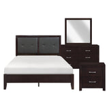 Edina Espresso Upholstered Panel Bedroom Set from Homelegance - Luna Furniture