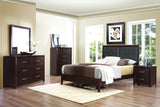 Edina Espresso Full Upholstered Panel Bed from Homelegance - Luna Furniture