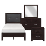 Edina Espresso Upholstered Youth Bedroom Set from Homelegance - Luna Furniture