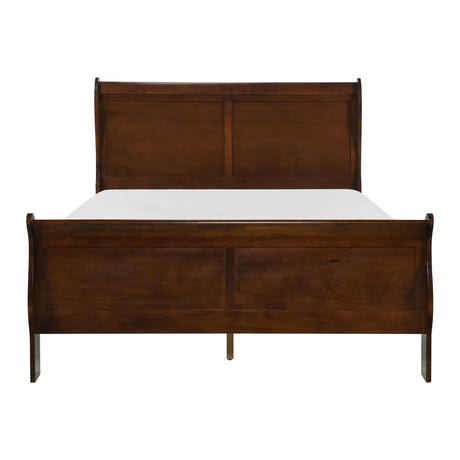Mayville Brown Cherry Queen Sleigh Bed from Homelegance - Luna Furniture