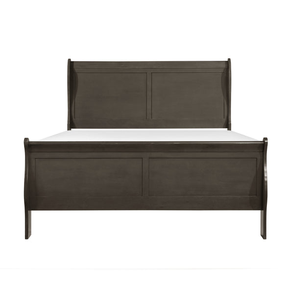 Mayville Stained Gray Twin Sleigh Bed - Luna Furniture