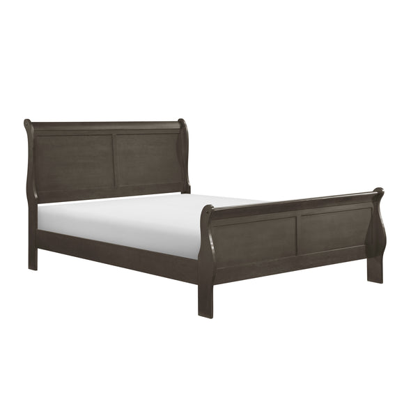 Mayville Stained Gray Twin Sleigh Bed - Luna Furniture