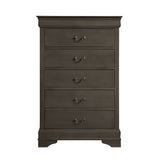 Louis Philip Stained Gray Chest - Luna Furniture