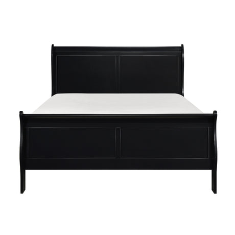 Mayville Black 4-Piece Bedroom Set (Queen Bed, Nightstand, Dresser, Mirror) from Homelegance - Luna Furniture
