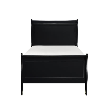 Mayville Black 4-Piece Youth Bedroom Set (Twin Bed, Nightstand, Dresser, Mirror) from Homelegance - Luna Furniture