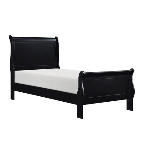Mayville Black 4-Piece Youth Bedroom Set (Twin Bed, Nightstand, Dresser, Mirror) from Homelegance - Luna Furniture
