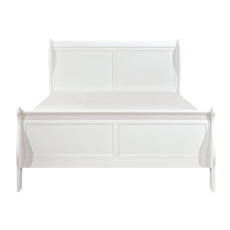 Mayville White Queen Sleigh Bed from Homelegance - Luna Furniture