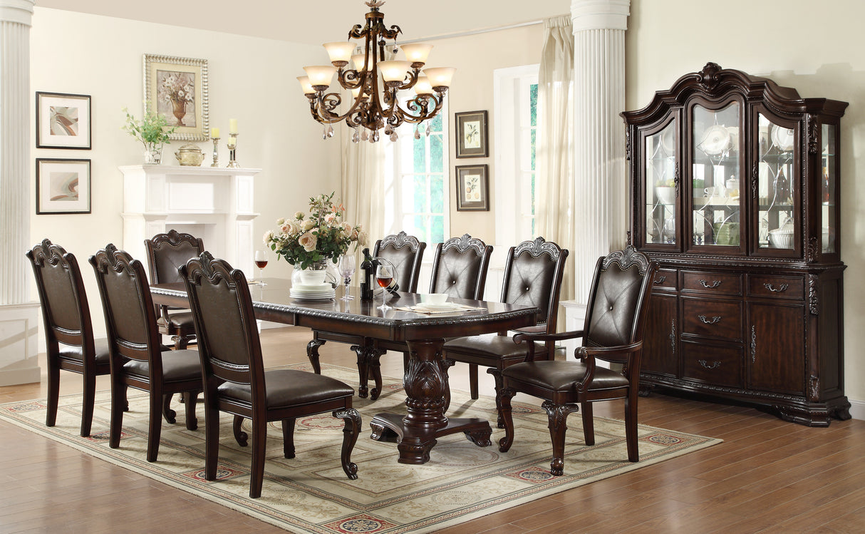 Kiera Brown Formal Extendable Dining Set Luna Furniture