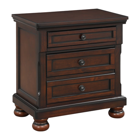 Cumberland Brown Cherry 4-Piece Bedroom Set (Queen Bed, Nightstand, Dresser, Mirror) from Homelegance - Luna Furniture