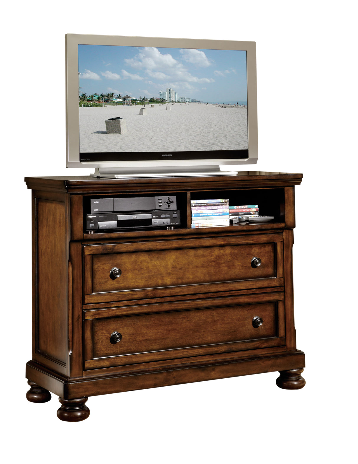 Cumberland Brown Cherry TV Chest from Homelegance - Luna Furniture