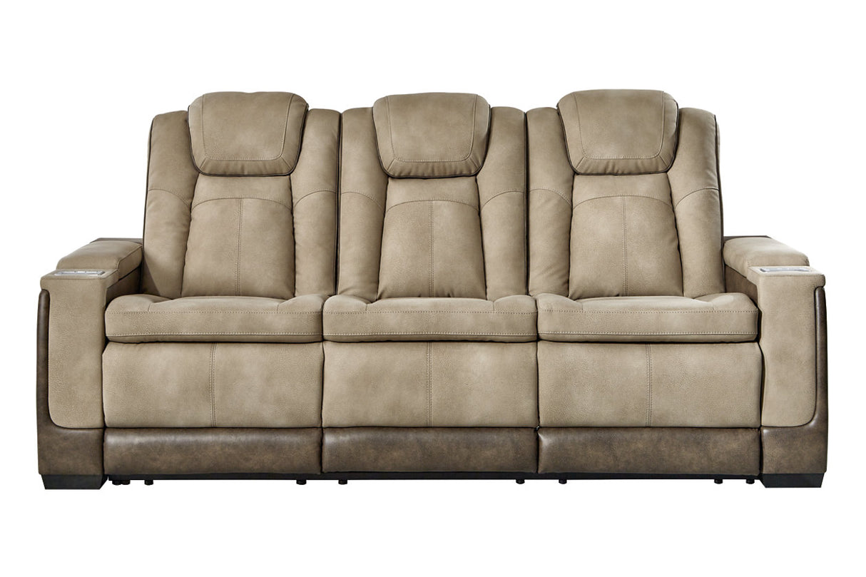 Next-Gen DuraPella Sand Power Reclining Sofa from Ashley - Luna Furniture