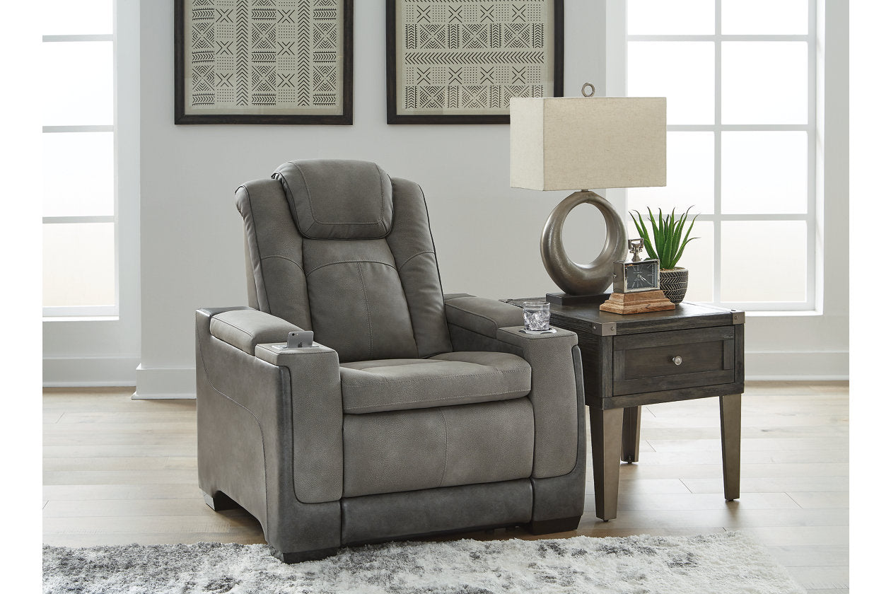 Next-Gen DuraPella Slate Power Recliner from Ashley - Luna Furniture