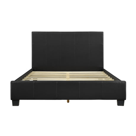 Lorenzi Black 4-Piece Bedroom Set (Queen Bed, Nightstand, Dresser, Mirror) from Homelegance - Luna Furniture