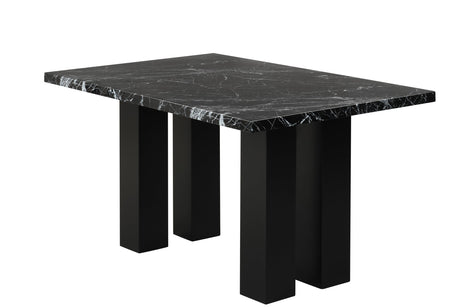 Stockholm Onyx 7-Piece Faux Marble Counter Height Set from Happy Homes - Luna Furniture