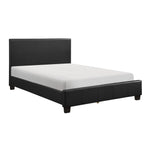 Lorenzi Black Queen Upholstered Platform Bed