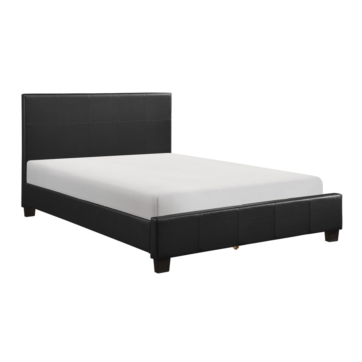 Lorenzi Black King Upholstered Platform Bed from Homelegance - Luna Furniture